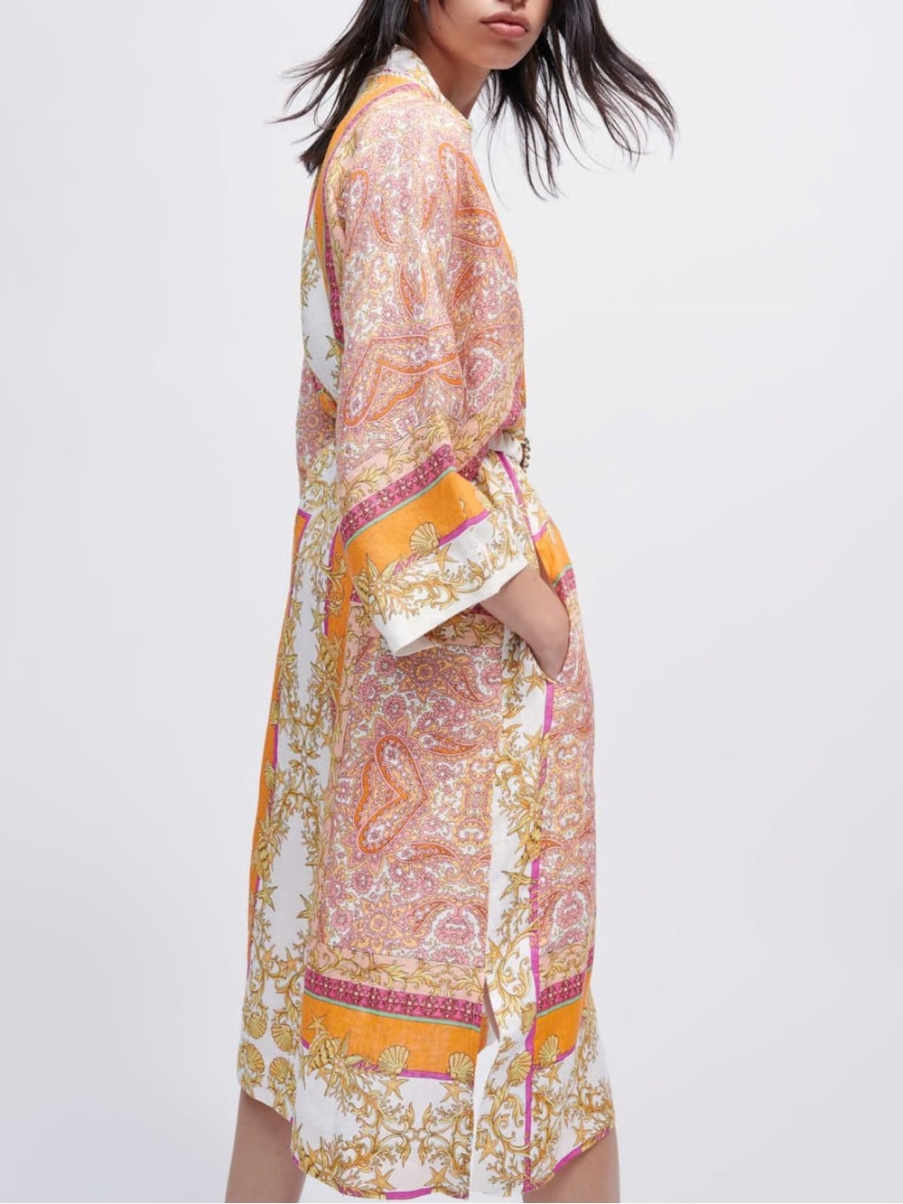 Maje Printed Kimono Robe - Picture 3 of 9